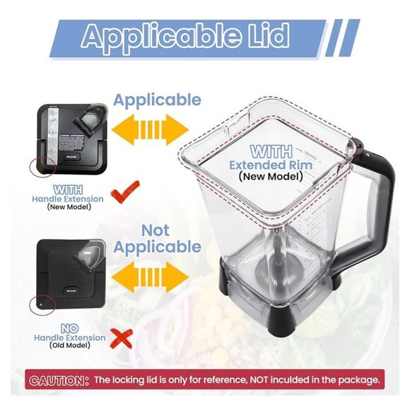 NEW Replacement Pitcher 72 oz XL Compatible Ninja Blender - Picture 5 of 9